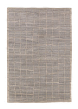 34933 Oriental Rug Indian Handmade Area Modern 4'2'' x 6'3'' -4x6- Gray Lattice Design