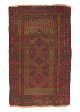 34946 Oriental Rug Turkish Handmade Area Tribal 2'10'' x 4'8'' -3x5- Yellow Gold Red Prayer Rug Design