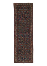 34976 Persian Rug Malayer Handmade Runner Tribal Vintage 3'0'' x 9'7'' -3x10- Blue Herati Design