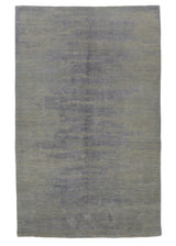 35069 Oriental Rug Pakistani Handmade Area Modern Neutral 5'0'' x 8'1'' -5x8- Blue Gray Open Design