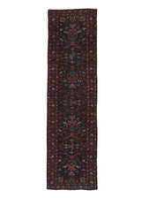 35080 Persian Rug Malayer Handmade Runner Tribal Vintage 2'8'' x 9'7'' -3x10- Blue Red Floral Design