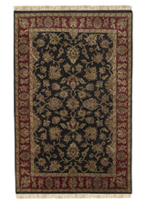 35098 Oriental Rug Indian Handmade Area Transitional 4'0'' x 6'0'' -4x6- Blue Red Yellow Gold Floral Design