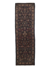 35106 Persian Rug Hamadan Sharbaft Handmade Runner Traditional 3'2'' x 10'5'' -3x10- Blue Floral Design