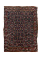 35109 Persian Rug Yazd Handmade Area Traditional 10'0'' x 13'8'' -10x14- Blue Red Herati Design