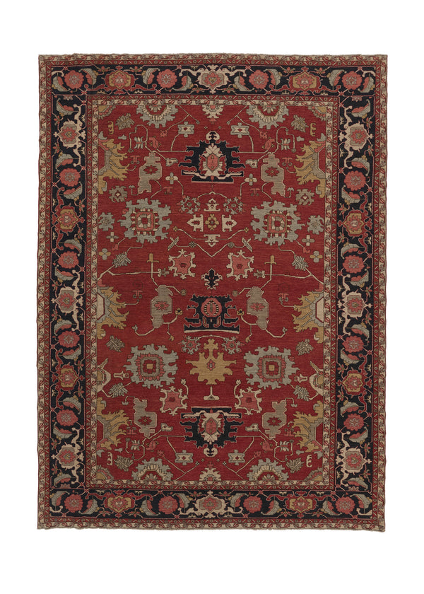 35119 Oriental Rug Pakistani Handmade Area Transitional Tribal 10'1'' x 13'9'' -10x14- Red Blue Serapi Design