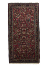 35129 Persian Rug Sarouk Handmade Area Traditional Vintage 2'5'' x 4'8'' -2x5- Red Floral Design