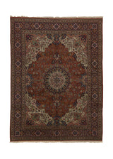 35178 Persian Rug Tabriz Handmade Area Traditional 9'10'' x 13'1'' -10x13- Red Floral Design