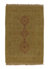 35212 Oriental Rug Indian Handmade Area Transitional 2'0'' x 3'0'' -2x3- Orange Blue Oushak Design