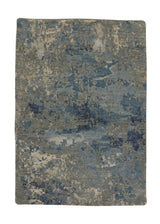 35225 Oriental Rug Indian Handmade Area Sample Modern 2'0'' x 3'0'' -2x3- Blue Gray Abstract Splatter Design