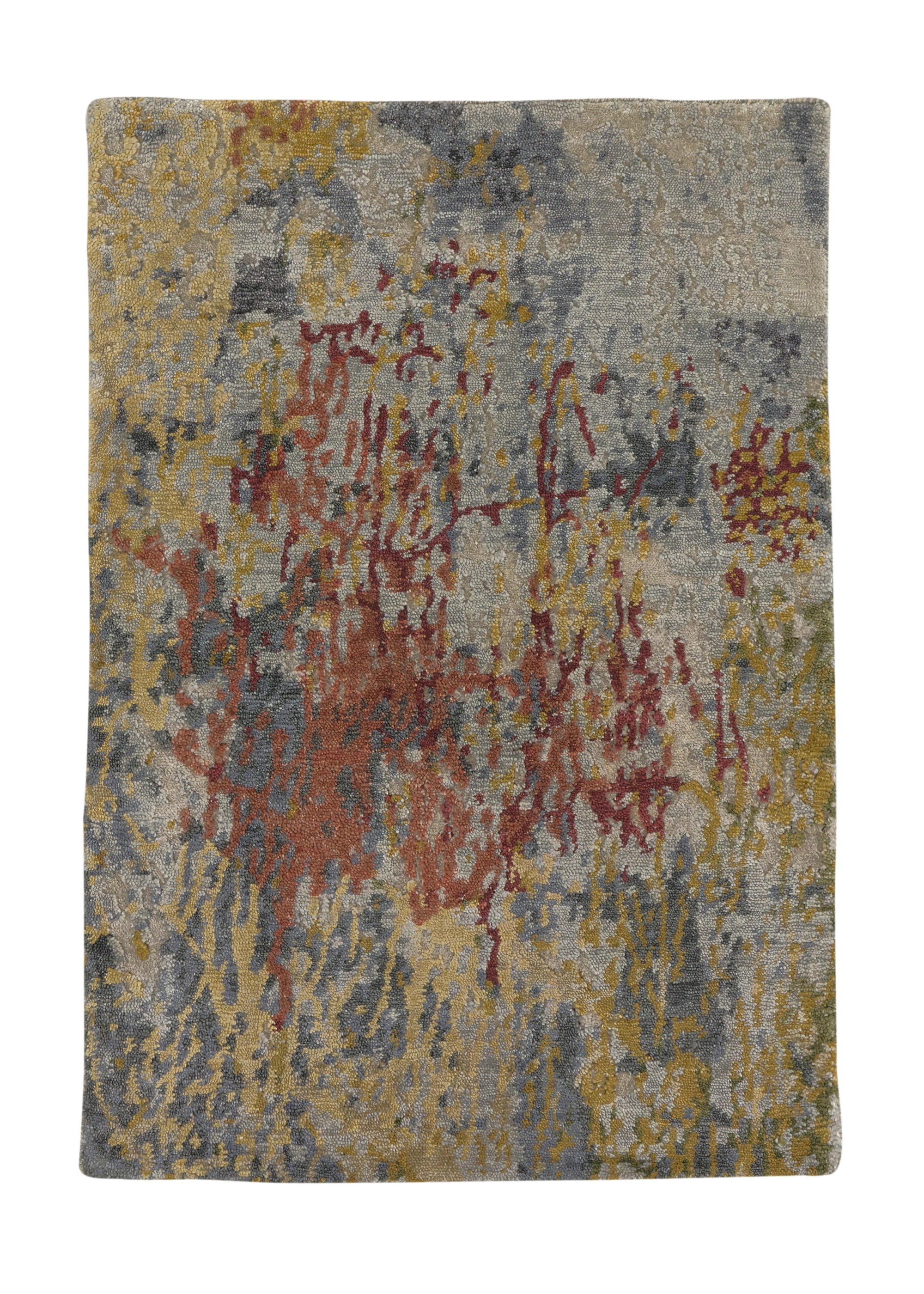 Oriental Rug Indian Handmade Area Sample Modern 2'0