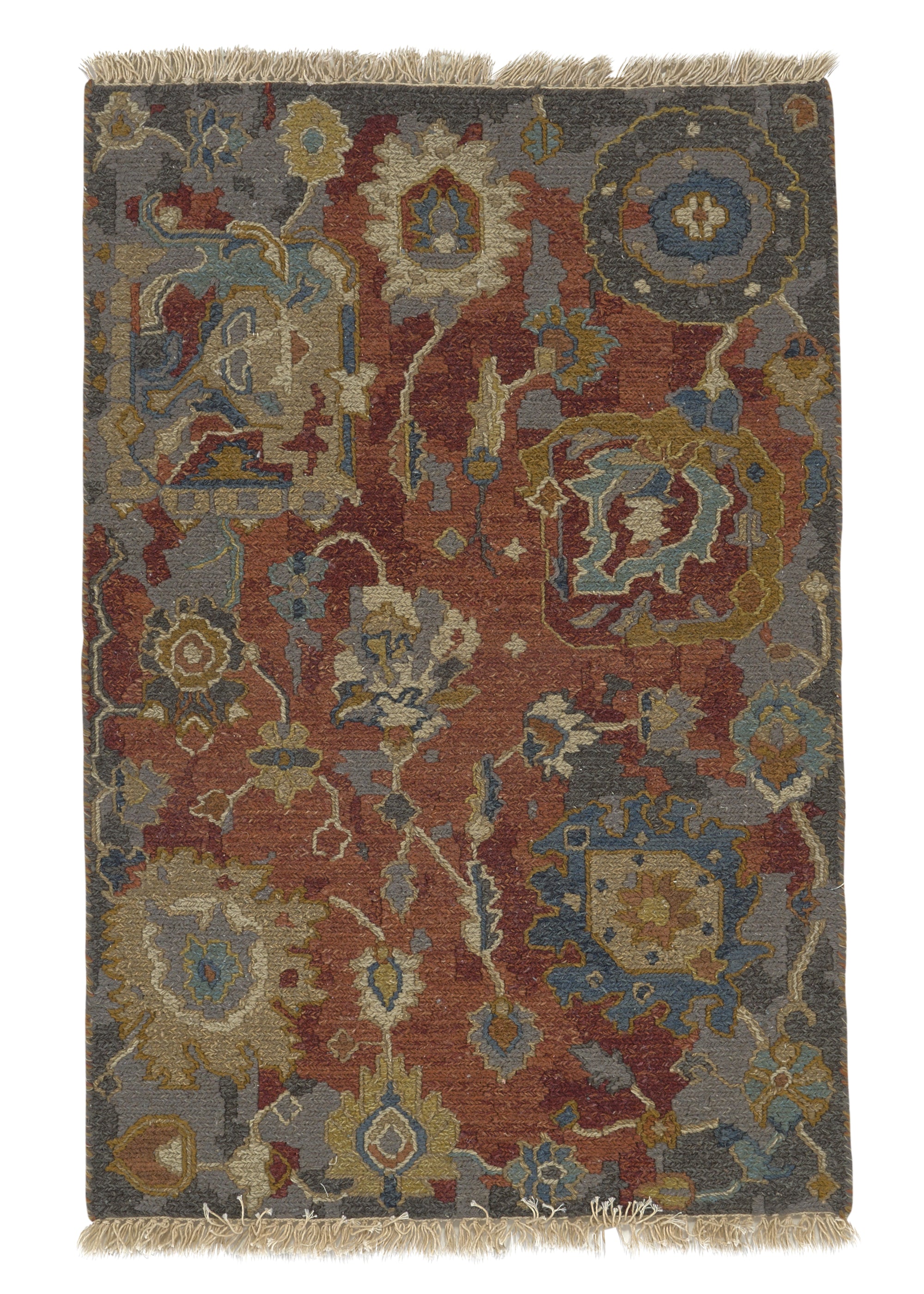 Oriental Rug Indian Handmade Area Sample Modern 2'0