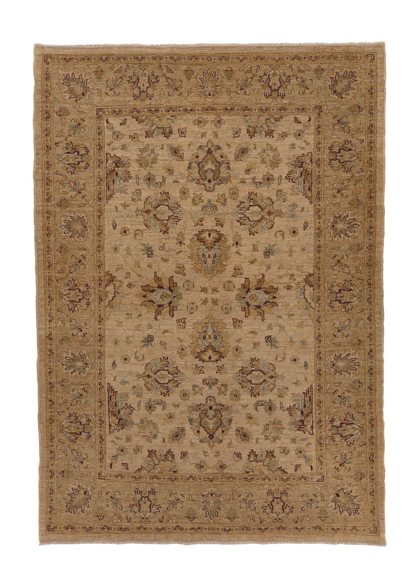 35302 Oriental Rug Pakistani Handmade Area Transitional 4'11'' x 6'10'' -5x7- Yellow Gold Floral Oushak Design