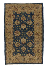 35308 Oriental Rug Pakistani Handmade Area Transitional 2'9'' x 4'2'' -3x4- Yellow Gold Blue Oushak Design