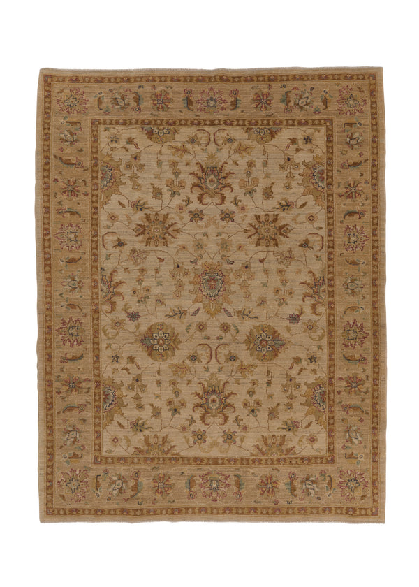 35315 Oriental Rug Pakistani Handmade Area Transitional 5'1'' x 6'5'' -5x6- Whites Beige Yellow Gold Floral Design