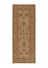 35319 Oriental Rug Pakistani Handmade Runner Transitional 2'8'' x 6'8'' -3x7- Whites Beige Geometric Heriz Design