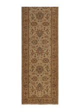 35322 Oriental Rug Pakistani Handmade Runner Transitional 2'8'' x 9'2'' -3x9- Whites Beige Green Oushak Design
