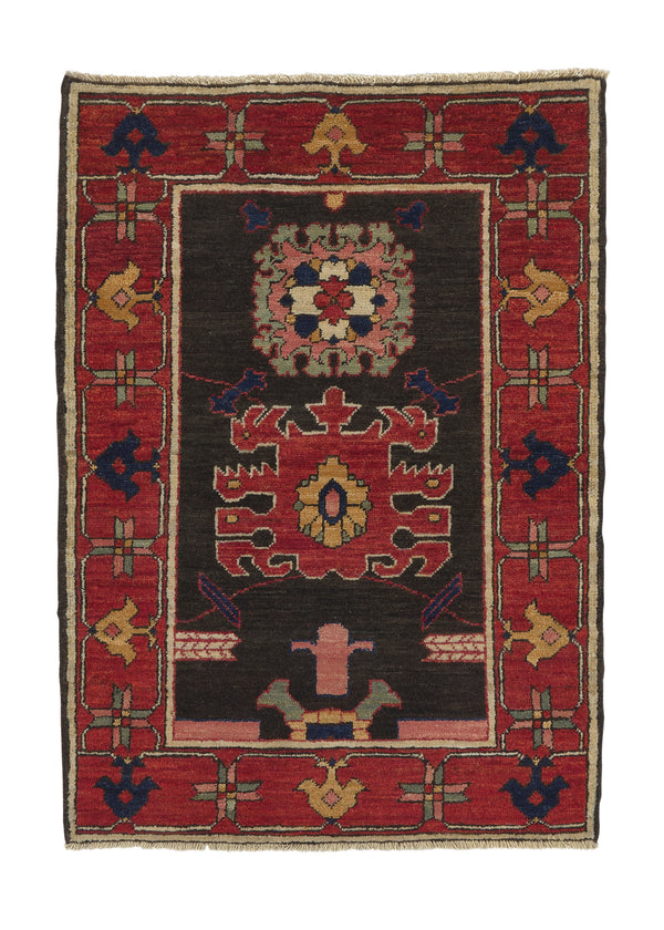 35332 Oriental Rug Pakistani Handmade Area Transitional 2'4'' x 3'3'' -2x3- Red Green Kazak Design