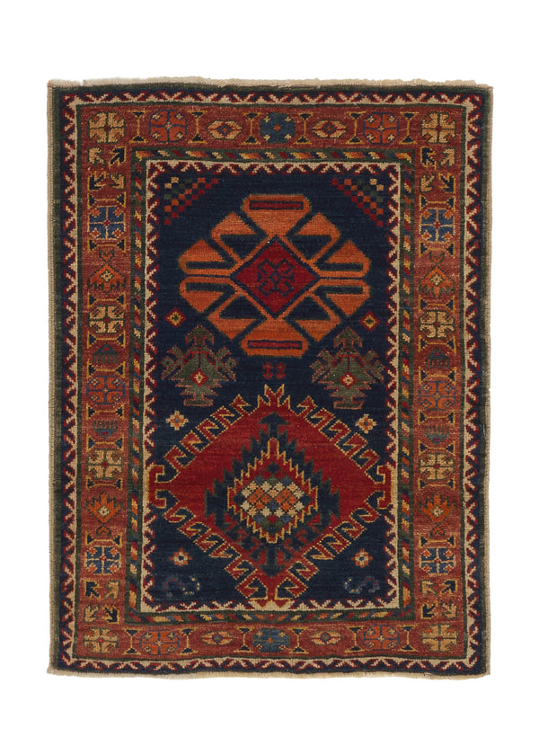35341 Oriental Rug Pakistani Handmade Area Traditional 2'3'' x 3'0'' -2x3- Blue Geometric Design