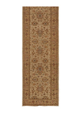 35403 Oriental Rug Pakistani Handmade Runner Transitional 2'9'' x 9'5'' -3x9- Whites Beige Floral Design