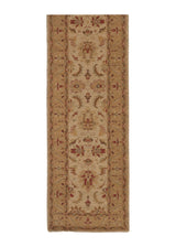 35412 Oriental Rug Pakistani Handmade Runner Transitional Neutral 2'9'' x 9'8'' -3x10- Whites Beige Oushak Design