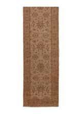 35432 Oriental Rug Pakistani Handmade Runner Transitional Neutral 2'5'' x 10'5'' -2x10- Whites Beige Floral Oushak Design