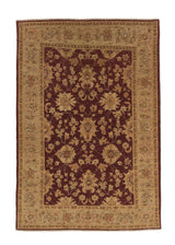 35446 Oriental Rug Pakistani Handmade Area Transitional 4'1'' x 5'11'' -4x6- Yellow Gold Red Floral Design