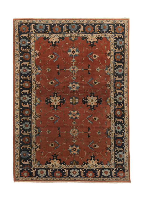 35484 Persian Rug Tabriz Handmade Area Traditional 11'11'' x 16'1'' -12x16- Red Blue Floral Design