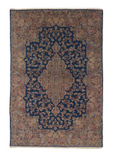 35519 Persian Rug Kerman Handmade Area Traditional 8'0'' x 11'11'' -8x12- Pink Blue Floral Design