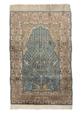 35520 Oriental Rug Turkish Handmade Area Traditional 2'7'' x 4'1'' -3x4- Pink Blue Tree of Life Design