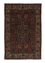 35523 Persian Rug Bakhtiari Handmade Area Tribal 11'2'' x 16'3'' -11x16- Red Green Garden Design