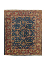 35543 Oriental Rug Pakistani Handmade Area Transitional 8'3'' x 9'4'' -8x9- Blue Red Oushak Design