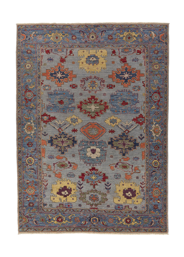 35566 Oriental Rug Pakistani Handmade Area Transitional 4'11'' x 6'9'' -5x7- Blue Oushak Design