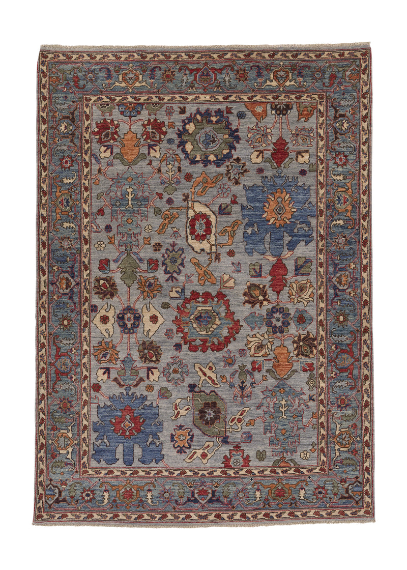 35567 Oriental Rug Pakistani Handmade Area Transitional 5'0'' x 7'1'' -5x7- Blue Oushak Design