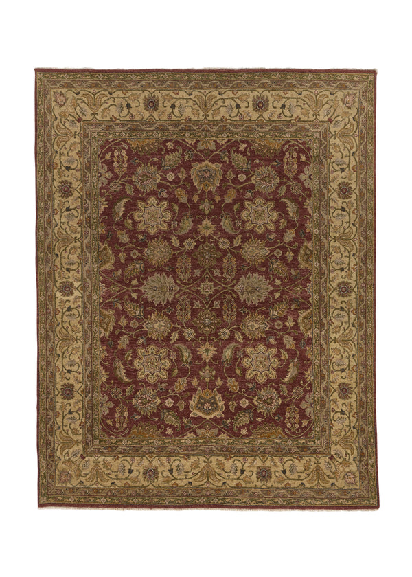 35592 Oriental Rug Indian Handmade Area Transitional 7'9'' x 9'11'' -8x10- Red Yellow Gold Oushak Design