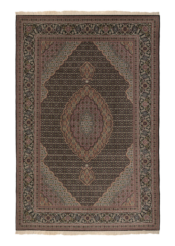 35674 Oriental Rug Chinese Handmade Area Traditional 6'1'' x 9'6'' -6x10- Blue Green Mahi Fish Design