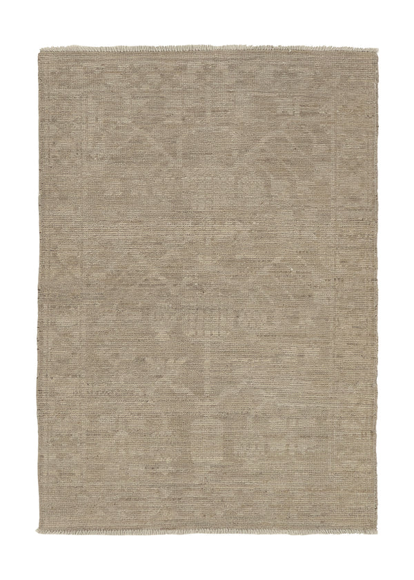 35704 Oriental Rug Pakistani Handmade Area Transitional Neutral 2'3'' x 3'3'' -2x3- Whites Beige Khotan Pomegranate Design