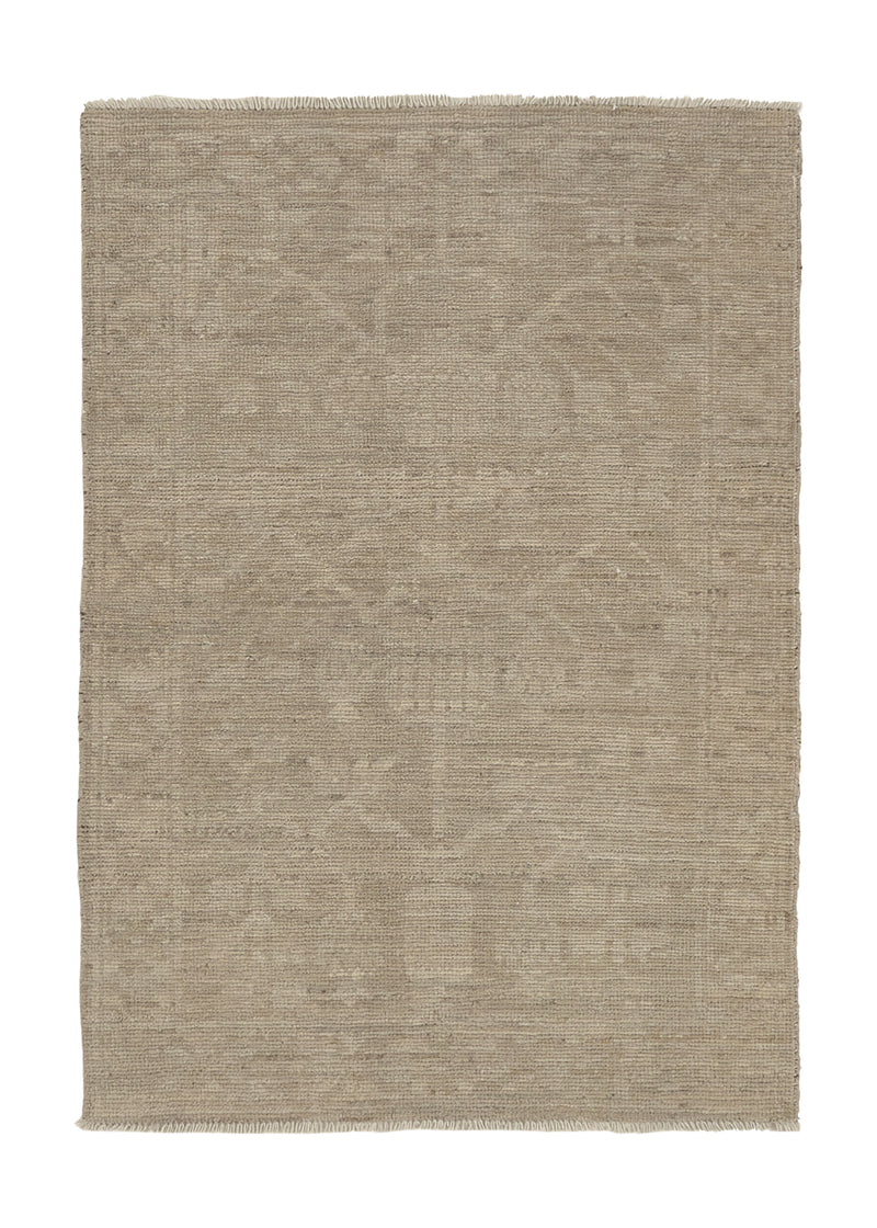 35704 Oriental Rug Pakistani Handmade Area Transitional Neutral 2'3'' x 3'3'' -2x3- Whites Beige Khotan Pomegranate Design