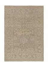 35709 Oriental Rug Pakistani Handmade Area Vintage Neutral 4'1'' x 5'11'' -4x6- Whites Beige Oushak Design