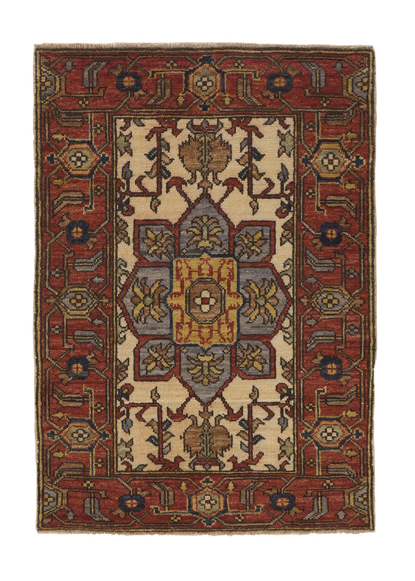 35720 Oriental Rug Pakistani Handmade Area Transitional Tribal 2'3'' x 3'2'' -2x3- Red Heriz Design