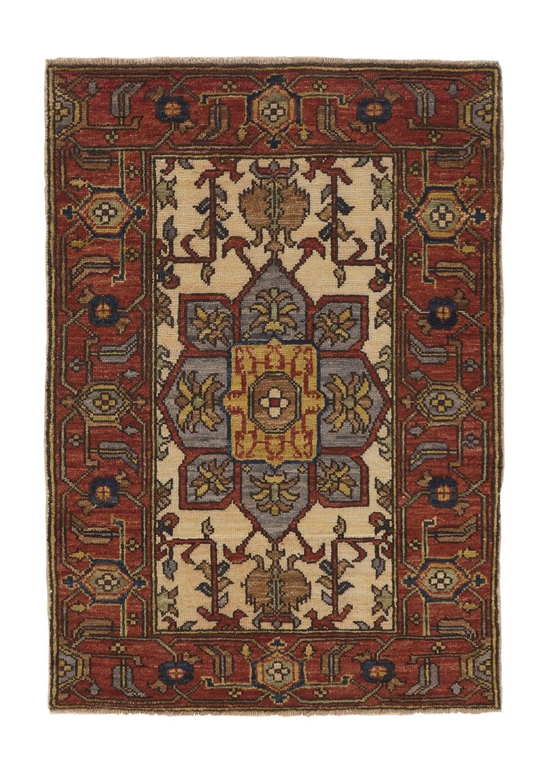 35720 Oriental Rug Pakistani Handmade Area Transitional Tribal 2'3'' x 3'2'' -2x3- Red Heriz Design