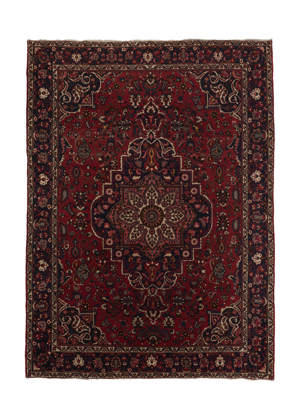 35785 Persian Rug Bakhtiari Handmade Area Tribal Vintage 8'8'' x 11'9'' -9x12- Red Floral Design