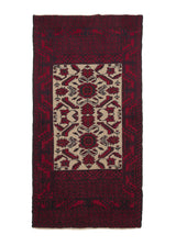 35804 Persian Rug Baloch Handmade Area Tribal 2'7'' x 5'0'' -3x5- Red Bokhara Design