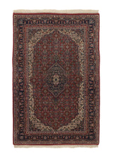 35806 Oriental Rug Indian Handmade Area Traditional 3'9'' x 5'8'' -4x6- Red Herati Design