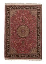 35848 Persian Rug Tabriz Handmade Area Traditional 6'9'' x 9'9'' -7x10- Pink Naghsh Floral Design
