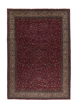 35871 Persian Rug Tabriz Handmade Area Traditional 11'4'' x 16'4'' -11x16- Red Floral Design