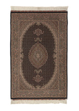 35875 Persian Rug Tabriz Handmade Area Traditional 3'4'' x 5'2'' -3x5- Blue Whites Beige Mahi Fish Design