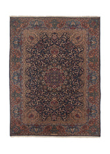 35878 Persian Rug Kashmar Handmade Area Traditional 9'9'' x 13'0'' -10x13- Whites Beige Blue Floral Design