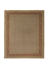 35908 Oriental Rug Turkish Handmade Area Neutral Vintage 9'6'' x 11'5'' -10x11- Whites Beige Brown Geometric Design