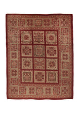 35915 Persian Rug Bijar Handmade Area Traditional 8'7'' x 10'10'' -9x11- Red Whites Beige Garden Design