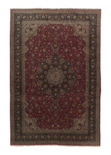 35972 Persian Rug Tabriz Handmade Area Traditional 13'1'' x 19'9'' -13x20- Red Blue Green Floral Design